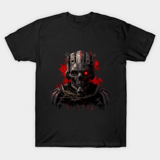 Comic-Style: AI Cyborg Robot Skull and the Apocalypse T-Shirt